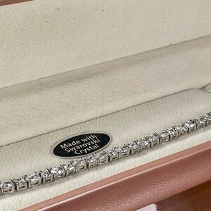 SWAROVSKI TENNIS BRACELET. 14K White Gold plated. 7.5ct